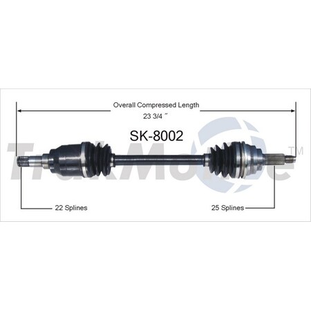 Surtrack Axle Cv Axle Shaft, Sk-8002 SK-8002